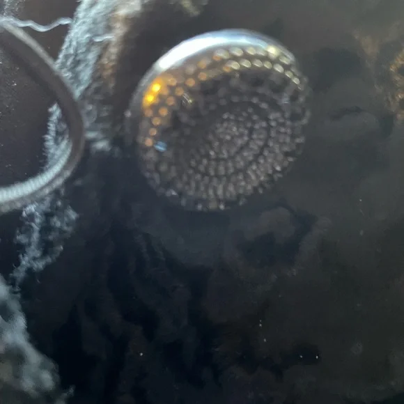 Vintage Black Brocade with Mink trim. Medium - Picture 6 of 8